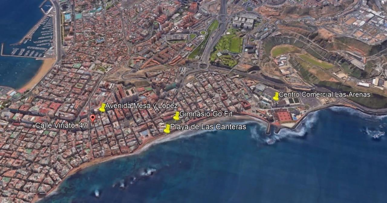 Flatguest Viriato - Wifi - Ac - Terraza Compartida Leilighet Las Palmas de Gran Canaria Eksteriør bilde